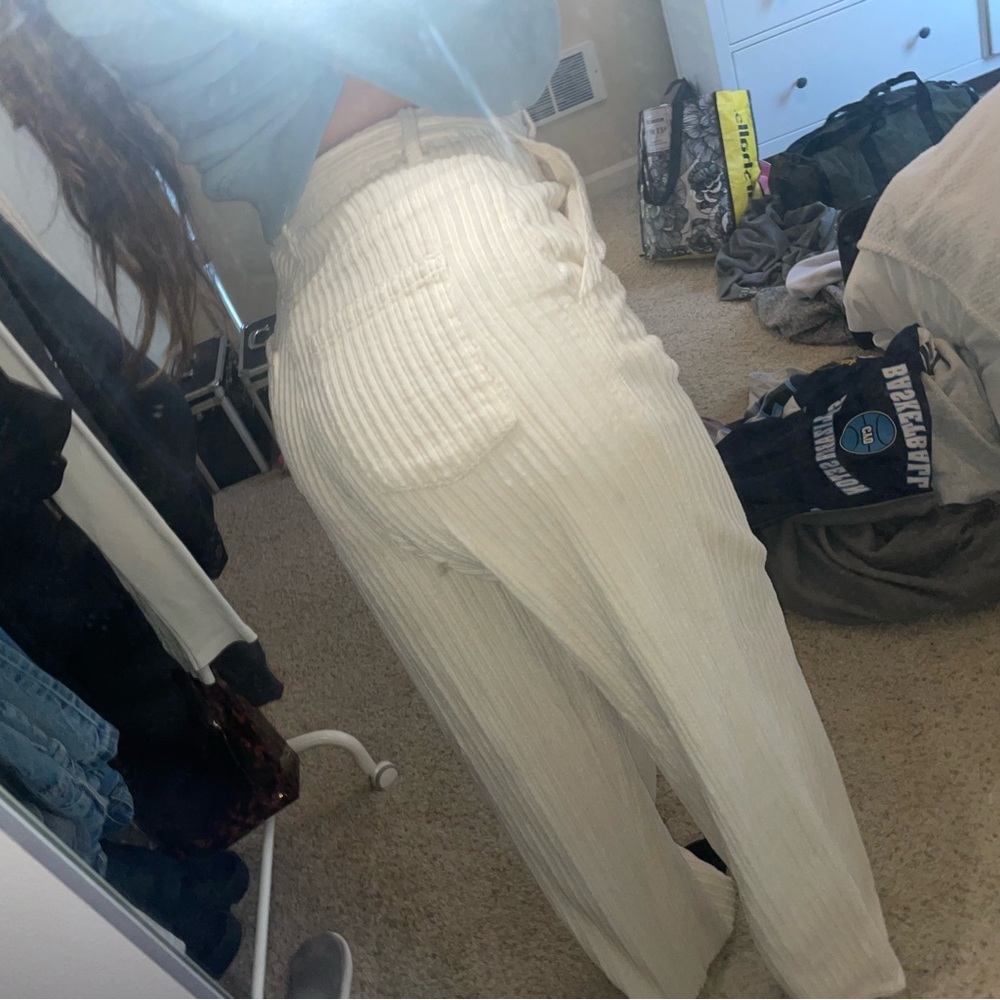 Zara Cream Corduroy Pants